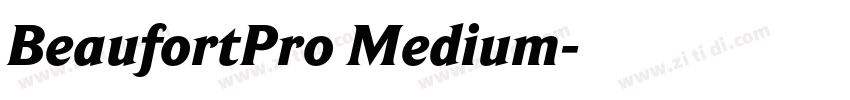 BeaufortPro Medium字体转换